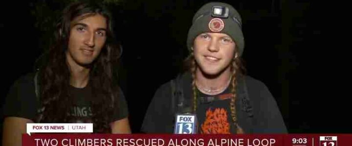 Stranded rock climbers in American Fork Canyon rescued after rope malfunction, Video Screenshot, tags: im - Youtube